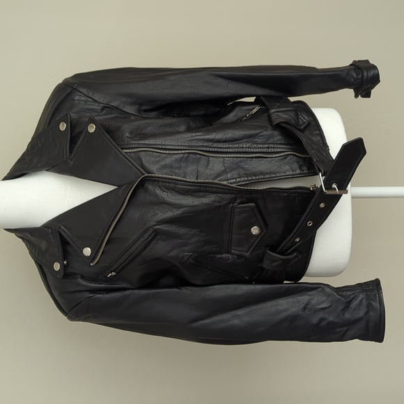 Tannery West Black Leather Motorcycle Jacket, S - Picture 2 of 5